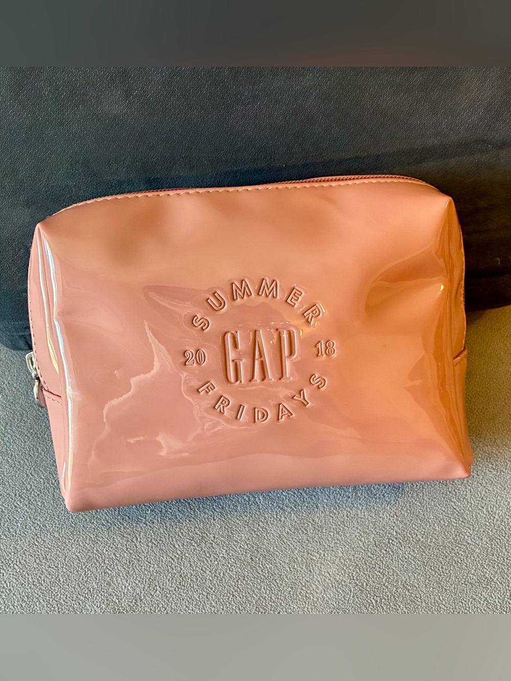 Limited Edition Gap x Summer Fridays Pink Patent Makeup Bag - Like New